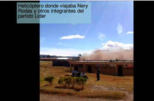 Aquí se ve al helicóptero cuando levanta vuelo. (Foto: You Tube)
