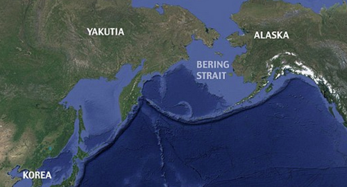 El estrecho de Bering es el punto de uni&oacute;n entre los dos continentes. (Foto: Daily Mail)