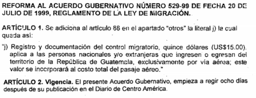 El acuerdo gubernativo se reform&oacute; el 31 de enero de 2014. (Foto: DCA)