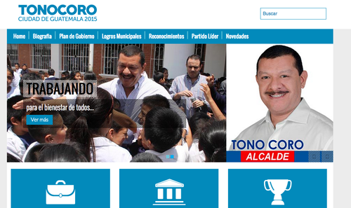 El azul es el color que predomina en la web oficial del candidato. (Foto: Internet)