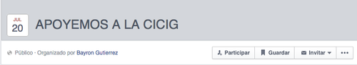 En Facebook se han creado eventos de apoyo a la CICIG. 
