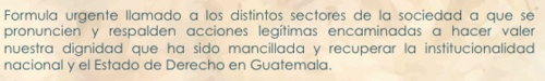 Extracto del pronunciamiento de la PDH.