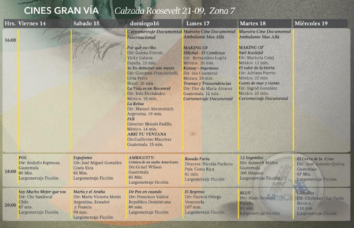 Esta es la programación en los cines Gran Vía (Foto: Ícaro oficial) 