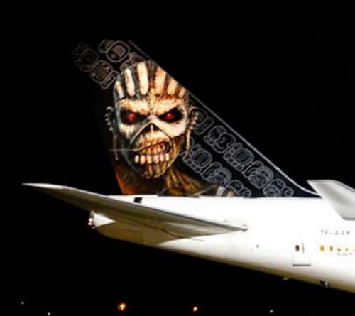 Detalle del avión del tour de Iron Maiden. (Foto: I. Soares) 