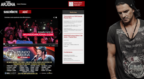 Los fan&aacute;ticos que se suscriban a "Mundo Arjona" podr&aacute;n recibir beneficios como noticias de primera mano y el acceso a sus conciertos a trav&eacute;s de internet. (Foto: Arjona oficial)  