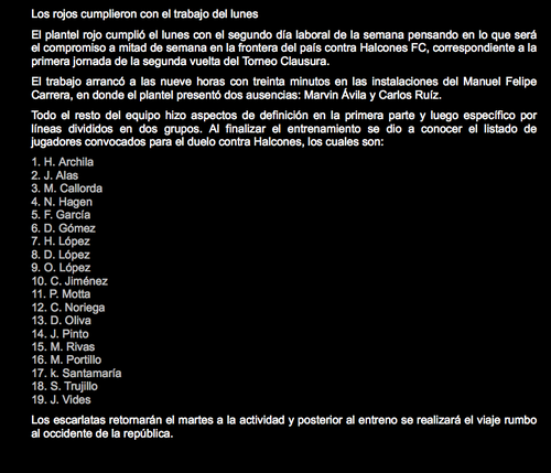 Convocados de Municipal la Mesilla