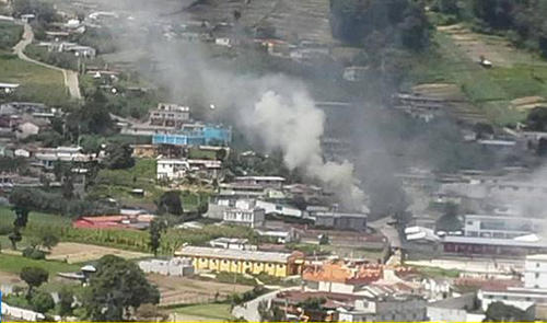 Una turba habr&iacute;a incendiado la casa del alcalde de Concepci&oacute;n. (Foto Nuestro Diario)