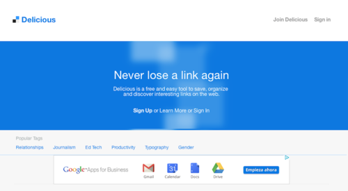 Delicious, es una red social para compartir links interesantes de la web. (foto: Delicious) 