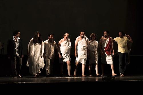 Elenco de "Deus ex machina" en el teatro Lux. (Foto: Deus ex machina oficial) 