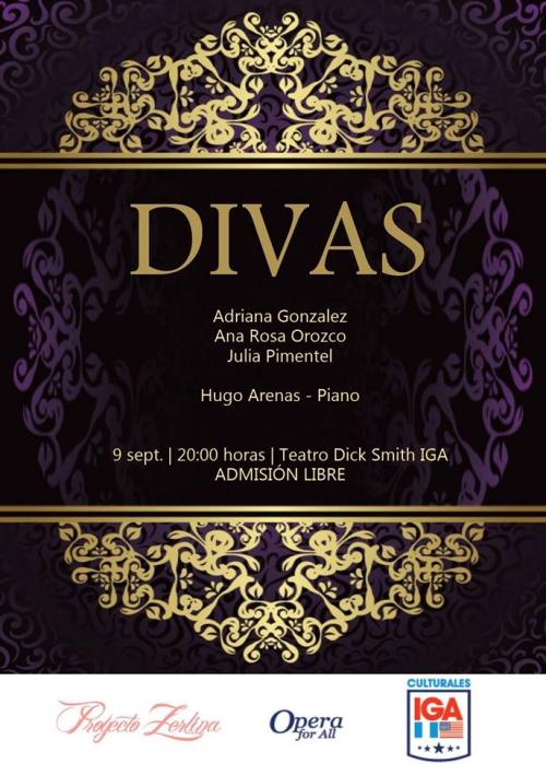 No te pierdas est&eacute; &uacute;nico concierto de &oacute;pera "Divas". 