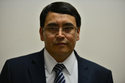 Edwin Humberto Salazar Jer&eacute;z habla sobre un centro de llamadas para denunciar corrupci&oacute;n. (Foto: Wilder L&oacute;pez/Soy502)