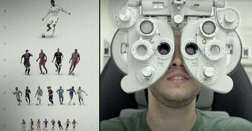 Cristiano Ronaldo, Lionel Messi, Neymar, Zlatan Ibrahimovic entre otros jugadores figuran dentro de esta prueba ocular. 