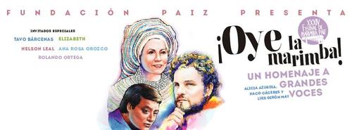 XXXIV Festival de Marimbas Paiz. (Dise&ntilde;o: Fundaci&oacute;n Paiz) 