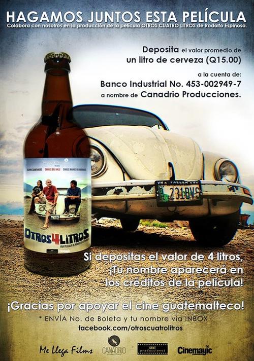 Este es el número de cuenta al que puedes realizar tu donación. (Diseño: Otros 4 litros oficial) 