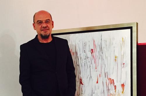 Gerardo Guinea Diez recibiendo el Premio de Poesía Praxis 2015, en México. (Foto: Pamela Guinea)   