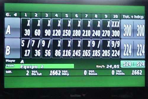 El tablero de Guatebowling muestra la informaci&oacute;n de los puntos conseguidos por Jos&eacute; Andr&eacute;s Morales Boheme.