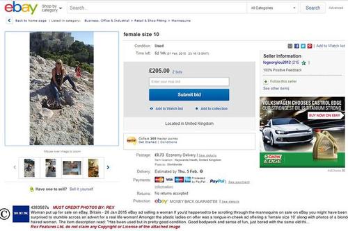 Lois Curtis retir&oacute; el anunci&oacute; cuando recibi&oacute; ofertas de 205 libras esterlinas en menos de 24 horas. (Foto: Daily Mirror/eBay)