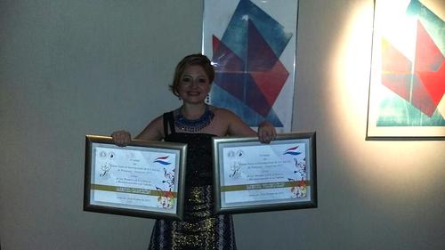 Magda Angélica recibió el galardón del Festival de Internacional de la Canción de Paraguay interpretando la canción. (Foto: Magda Angélica oficial) 
