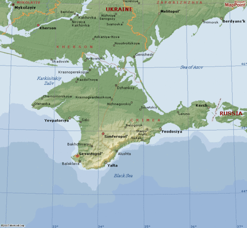 Mapa de la ubicaci&oacute;n de Rusia, Kiev y Crimea. (Foto: holidaysincrimea.com)