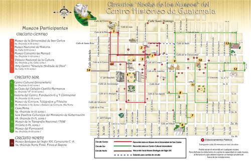 En este mapa se puede observar el recorrido que realizar&aacute;n los buses, as&iacute; como la ubicaci&oacute;n exacta de cada uno de los museos. 