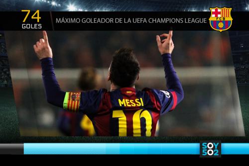 Messi goleador 74 goles