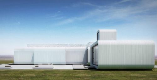 Este ser&iacute;a el modelo de la construcci&oacute;n habitable que se har&aacute; con impresi&oacute;n 3D.  (Foto: tn8.tv)