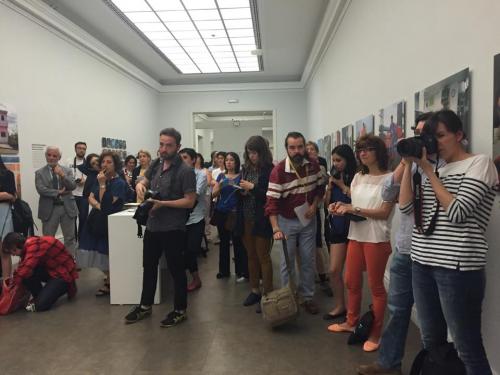 Inauguración de la muestra "Trama Centroamericana". (Foto: Andrea Aragón) 