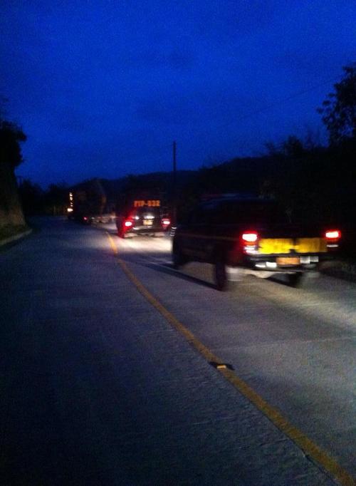 El ingreso de la maquinaria inici&oacute; a las 5 de la ma&ntilde;ana, con la escolta de cerca de 20 radiopatrullas de la PNC.