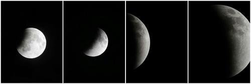 La sombra comenz&oacute; a desaparecer progresivamente, en un proceso que tom&oacute; toda la madrugada. (Fotos: EFE y AFP)