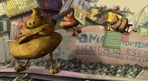 &Eacute;stos son algunos de los gr&aacute;ficos que se muestran en las campa&ntilde;as de salud y saneamiento, en particular en la India, para evitar que ni&ntilde;os y adultos defequen al aire libre. (Gr&aacute;fico Unicef)