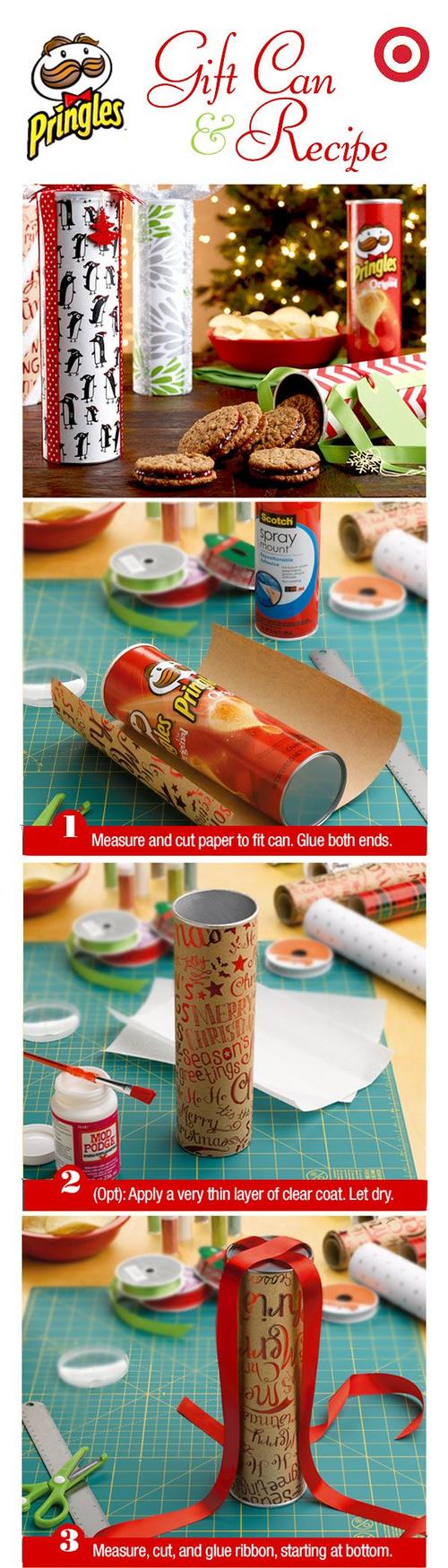 Seguir reciclando, forrar con un papel alusivo a la &eacute;poca cualquier recipiente desechable. (Foto: Pinterest)