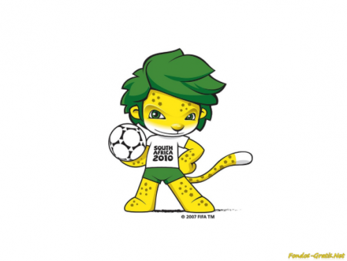 Zakumi luc&iacute;a un look muy africano.