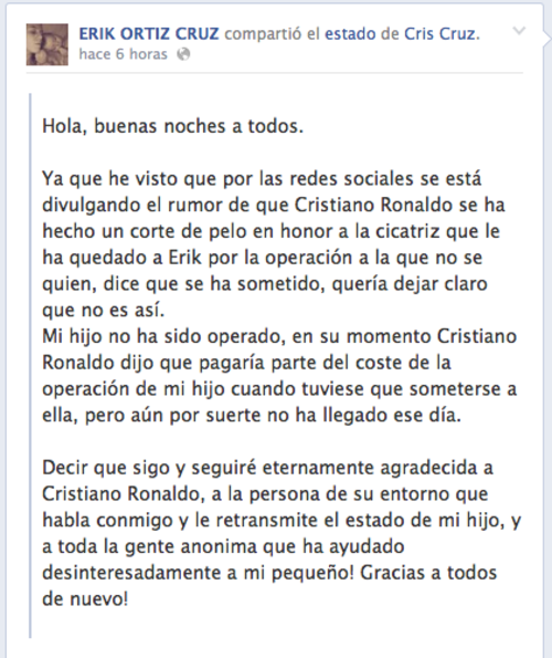 Madre desmiente rumores 