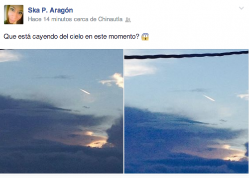 Muchas personas subieron fotos en sus redes sociales acerca de este destello. (Foto: facebook) 