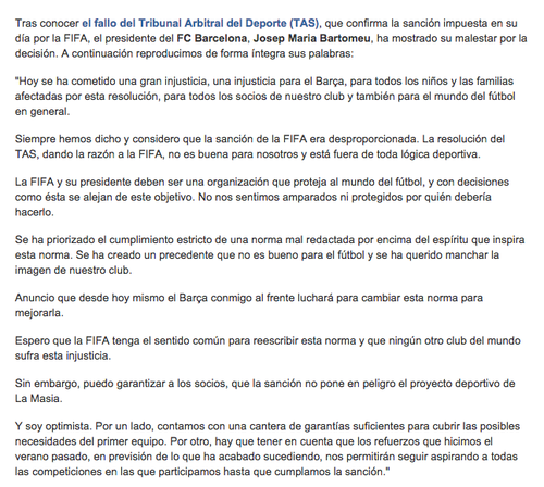 TAS contra el FC Barcelona 01