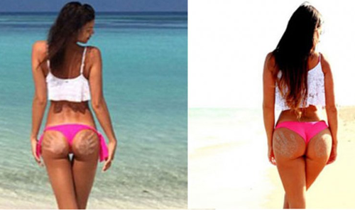 Las dos fotos comparadas: la de Irina y la de Romani.