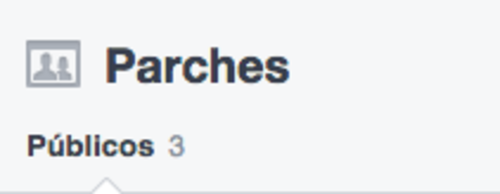Los parches son los grupos a los que te has unido. 
