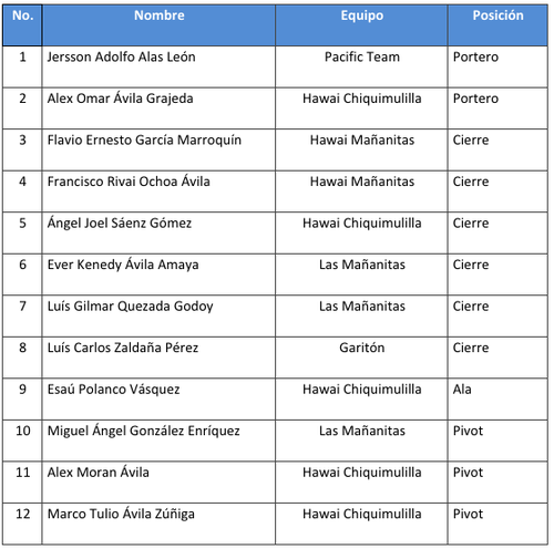 Este es el equipo que participar&aacute; en el Premundial en El Salvador.