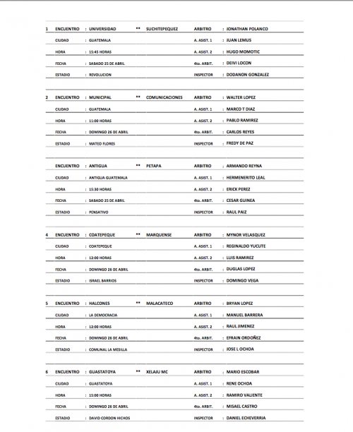 Nombramientos fecha 20 del torneo Clausura 2015 