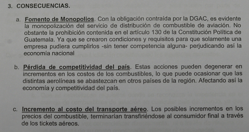 Las empresas que perdieron la licitación presentaron esta denuncia. Finalmente, el contrato otorgado a TASA fue declarado nulo. 