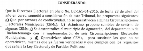 El TSE acodó no abrir centros de votación en 15 lugares por conflictividad. 
