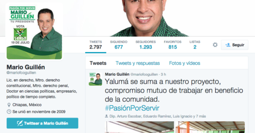 En su red social de Twitter su &uacute;ltima publicaci&oacute;n es de hace 3 horas.  (Foto: Soy502)  