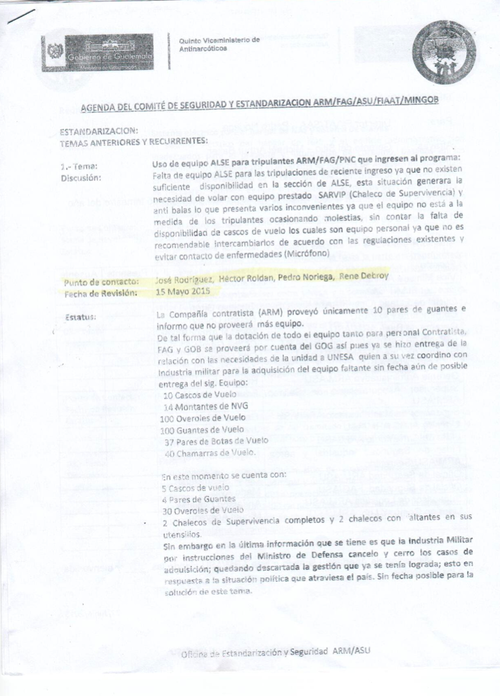 En este documento del Ministerio de Gobernación se puede observar que el hijo de la Ministra laboró en mayo de este año en ARM, Aviación. 
