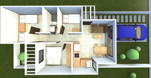 Ese es el modelo de las casas que se construir&aacute;n para las personas damnificadas de El Cambray II. (Foto: CIV)