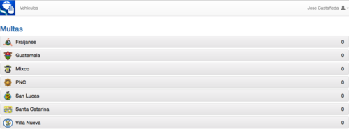 En la aplicación y en la página web de Multas GT se pueden consultar siete bases de datos. (Foto: captura de pantalla)