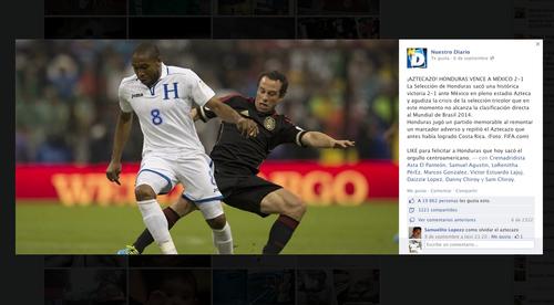 Publicaci&oacute;n del Aztecazo arrasa en Facebook