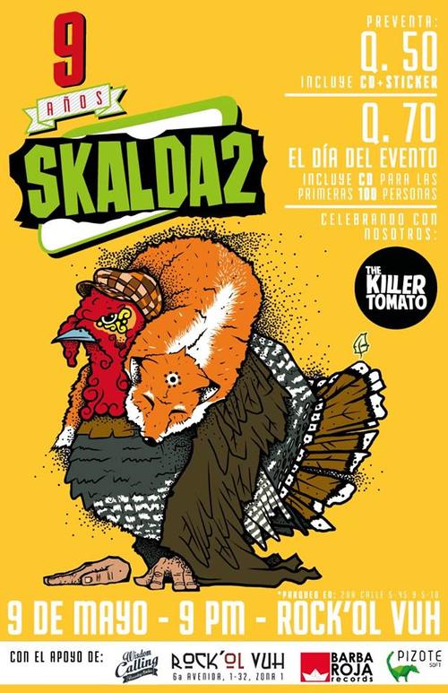 No te pierdas los 9 a&ntilde;os de los Skalda2. (Dise&ntilde;o: Skalda2 oficial) 