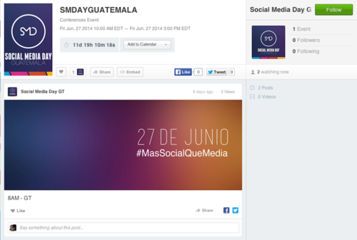 Ingresa a la Fan Page del Social Media Day Guatemala para ver las charlas. (Foto: SMDAY GT oficial) 