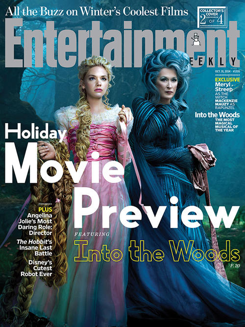 Meryl Streep como la bruja de Rapunzel. (Foto: Portada de Entertainment Weekly)