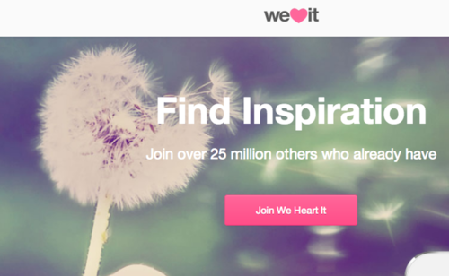 We Heart It es una plataforma similar a Pinterest que sirve para inspirarte con im&aacute;genes de lo que m&aacute;s te gusta. (Foto: We Heart It) 